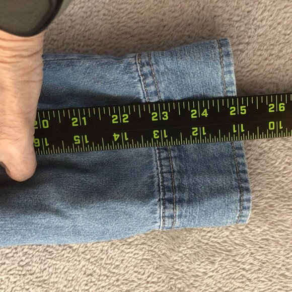 Canyon River Blues Womens Denim Tunic Shirt Small Long Sleeve Button Front Y2K - Picture 6 of 11